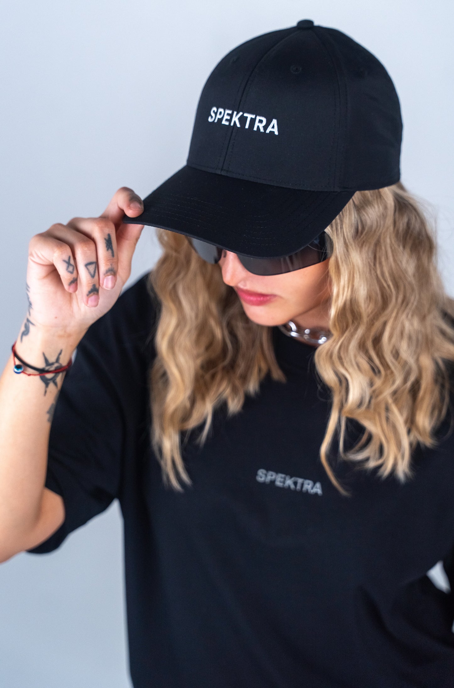 Embroidered SPEKTRA Black Nylon Cap
